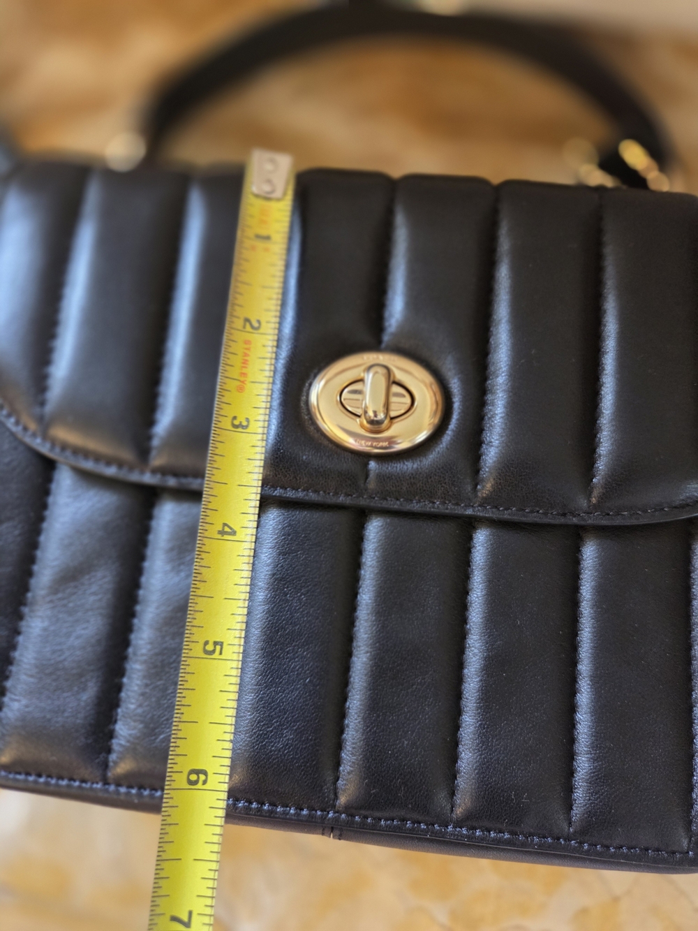 Coach Black Crossbody With Detachable Leather Strap with Gold Buckle NWT - Picture 15 of 16